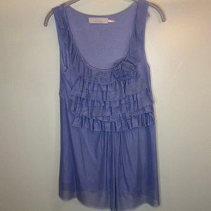 Burlapp Gray Sleeveless Embellished Top Size M